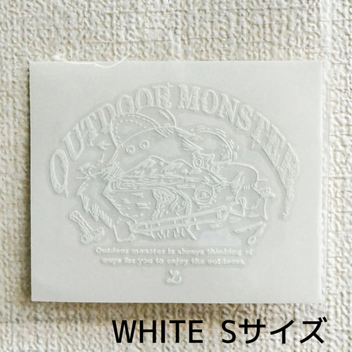 LALPHA ラルファ アウトドアモンスター転写ステッカーS WH OM