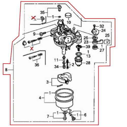 ホンダ純正部品 キャブレターASSY BE89A HSM1590iオートコック用 【品番16100-Z2E-G07/16100-Z2E-G0 —  PLOW(プラウ)